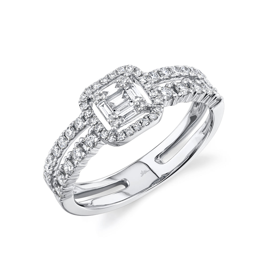 0.56Ct 14K W/G Diamond Baguette Ring