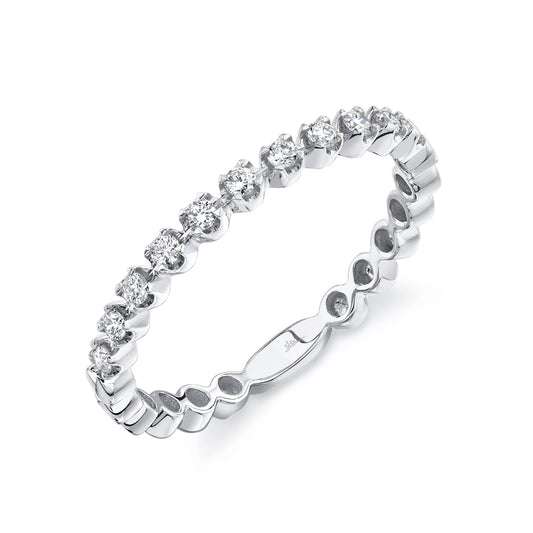 0.18Ct 14K W/G Diamond Lady's Band