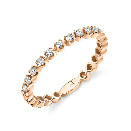 0.18Ct 14K R/G Diamond Lady's Band