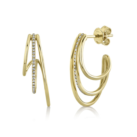 0.14Ct 14K Y/G Diamond Earring