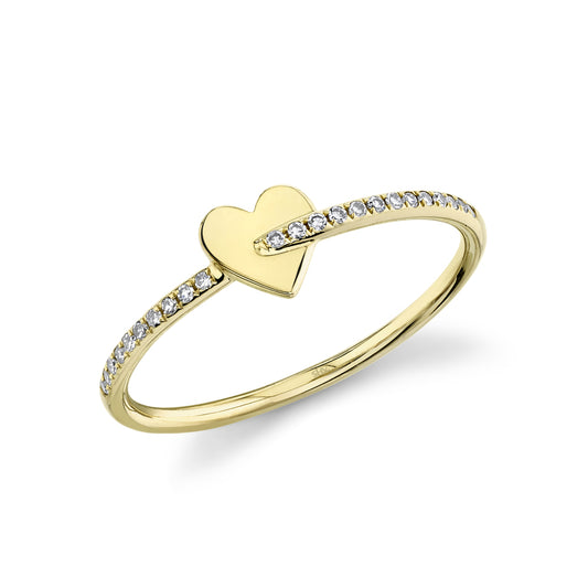 0.07Ct 14K Y/G Diamond Heart Ring