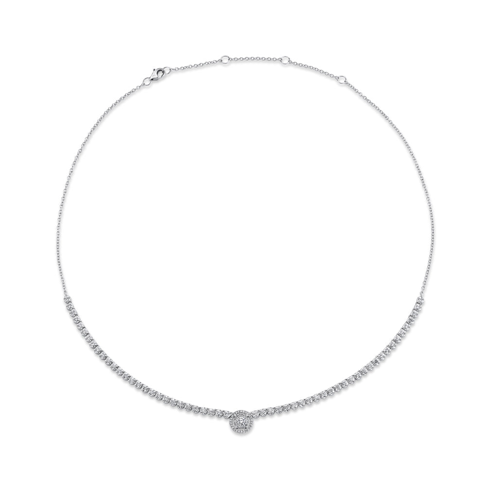 1.23Ct 14K W/G Diamond Necklace