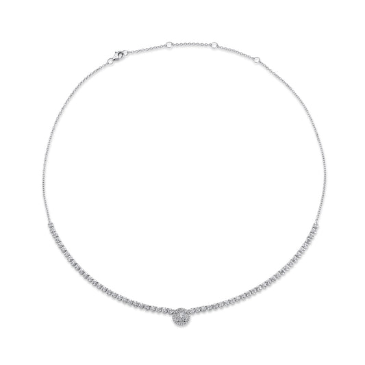 1.23Ct 14K W/G Diamond Necklace