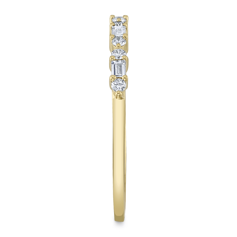 0.25Ct 14K Y/G Diamond Baguette Band