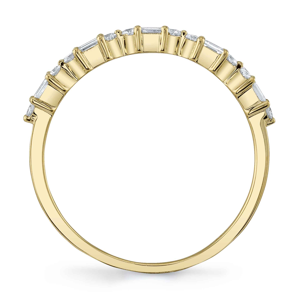 0.25Ct 14K Y/G Diamond Baguette Band