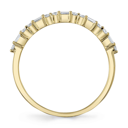 0.25Ct 14K Y/G Diamond Baguette Band