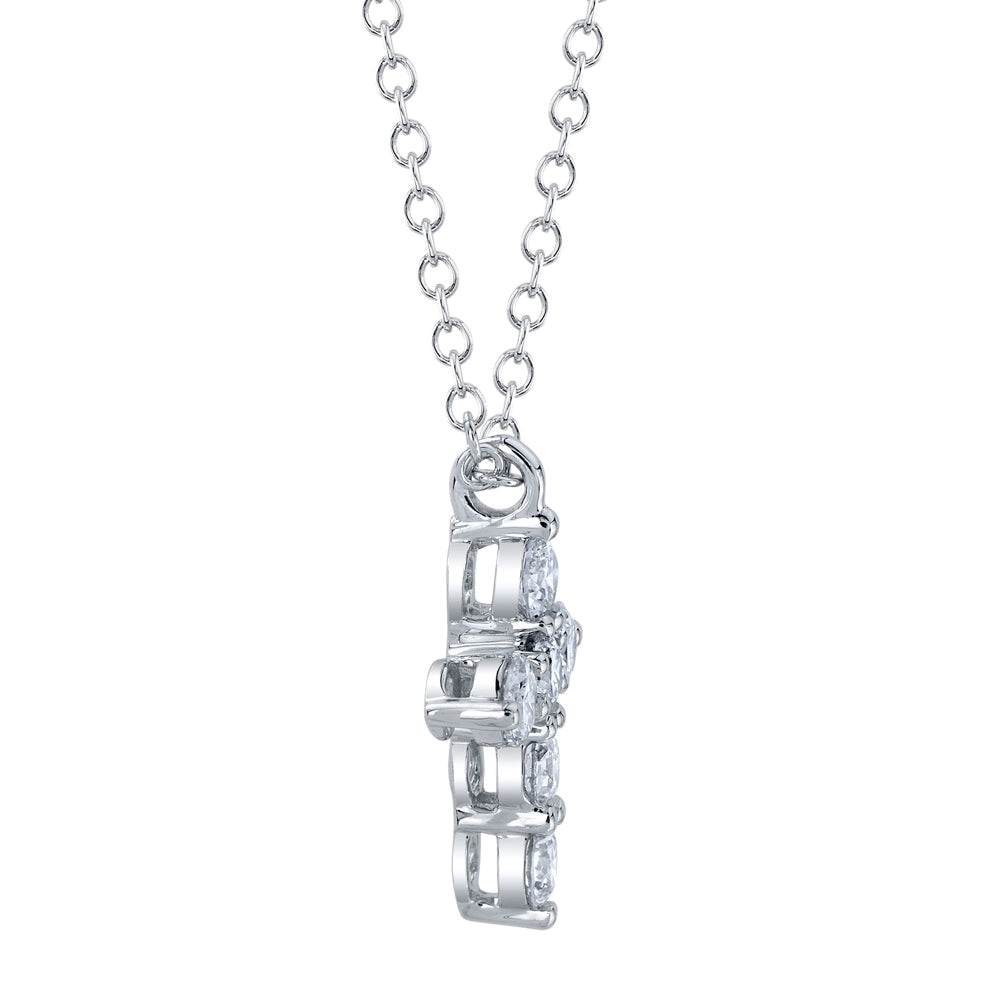 0.25Ct 14K W/G Diamond Cross Necklace