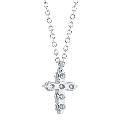0.25Ct 14K W/G Diamond Cross Necklace