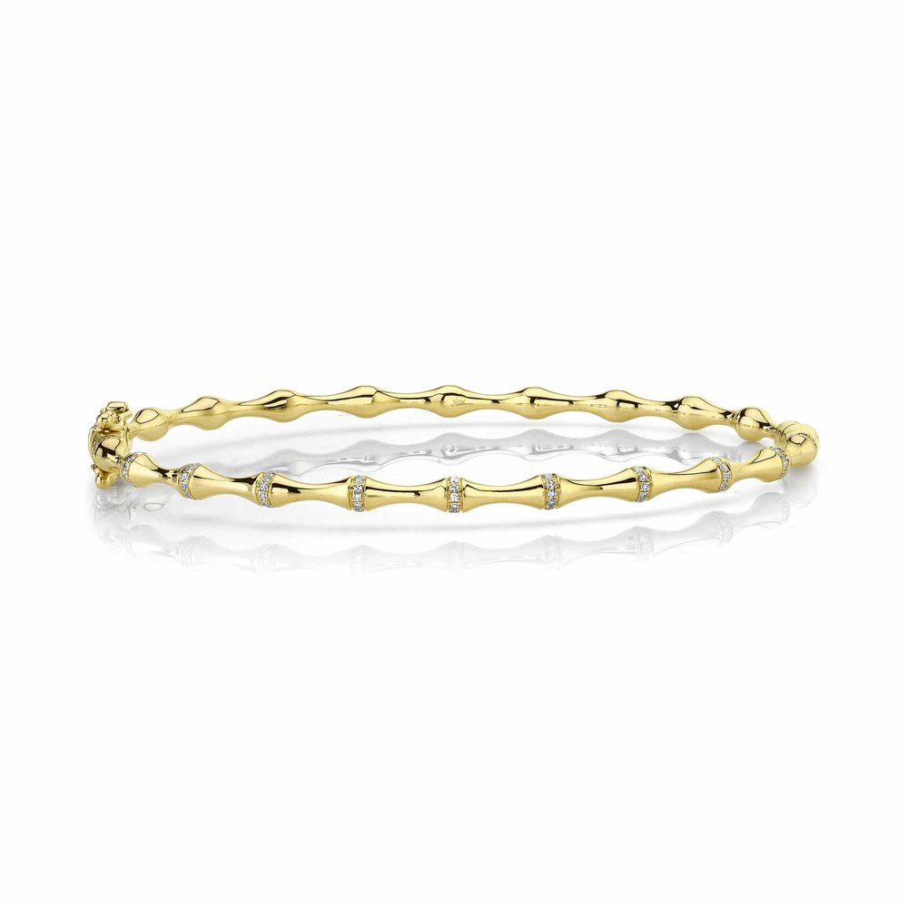 0.18Ct 14K Y/G Diamond Bangle