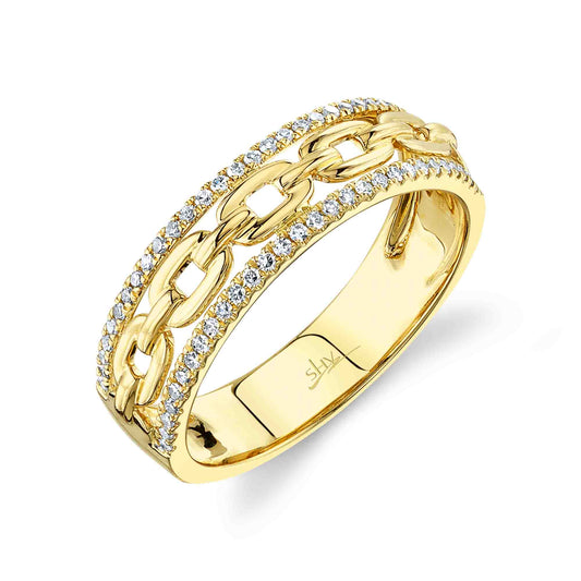 0.19Ct 14K Y/G Diamond Link Ring