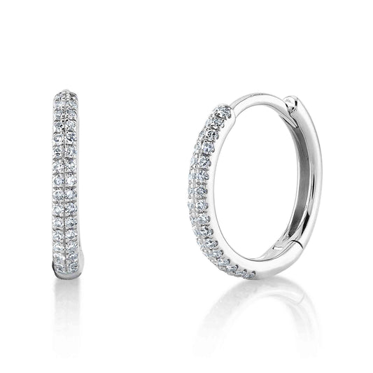 0.15Ct 14K W/G Diamond Huggie Earring