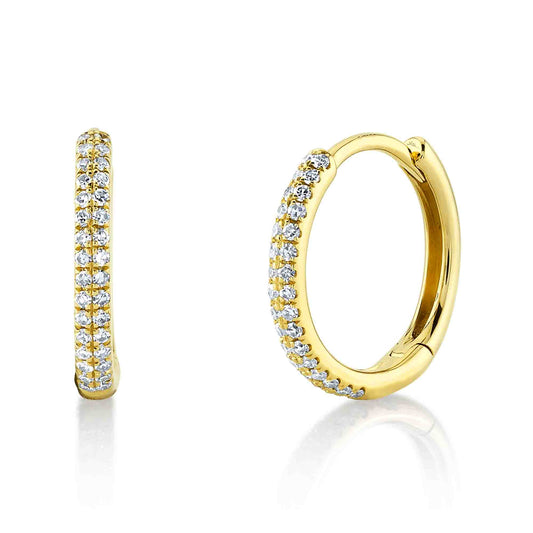 0.15Ct 14K Y/G Diamond Huggie Earring
