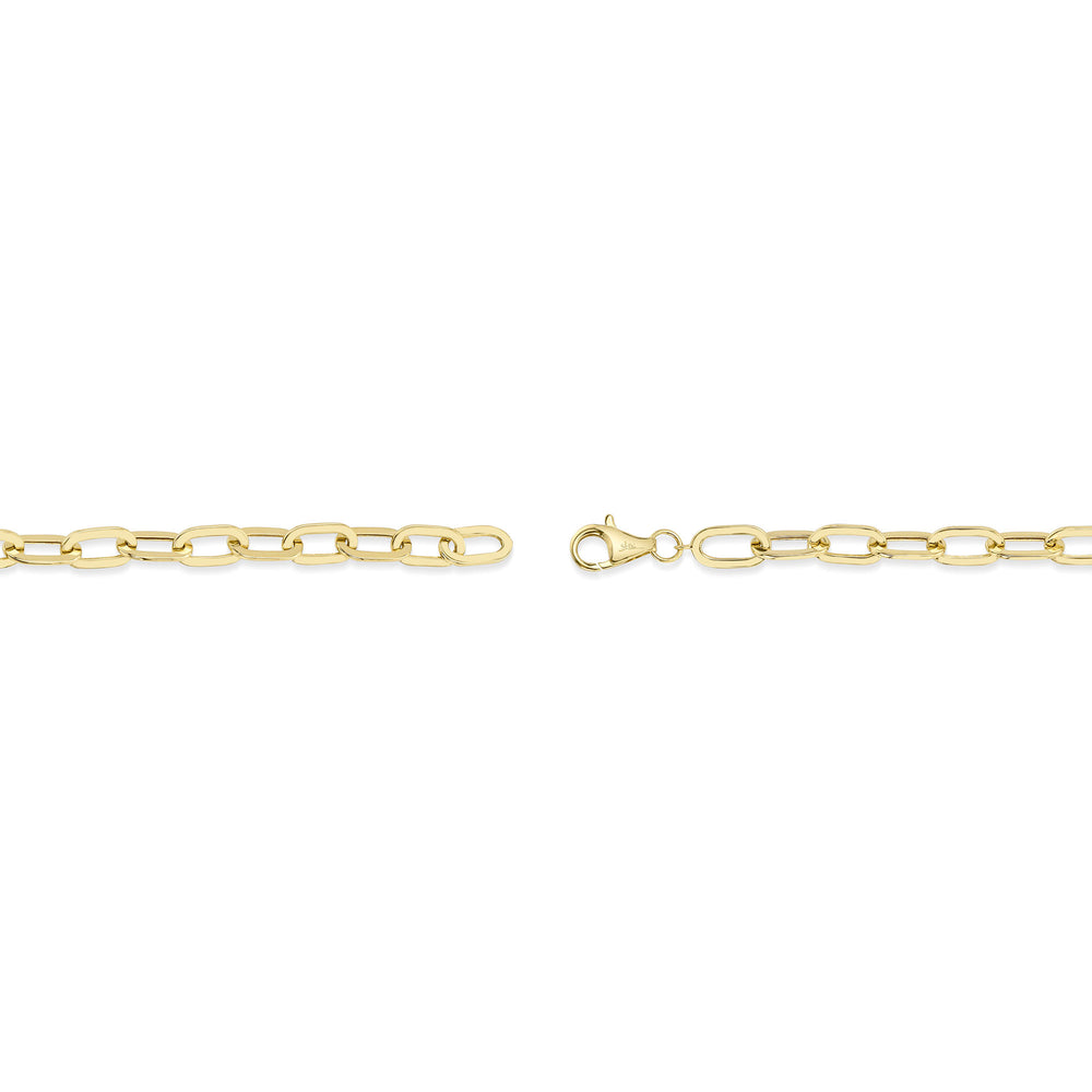 0.20Ct 14K Y/G Diamond Paper Clip Link Bracelet