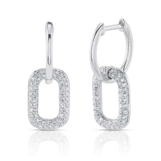 0.23Ct 14K W/G Diamond Pave Earring