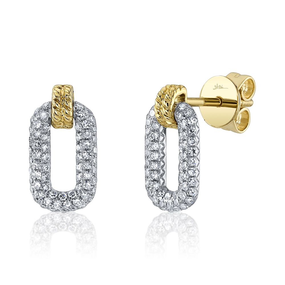 0.29Ct 14K2T Y/W Diamond Earring