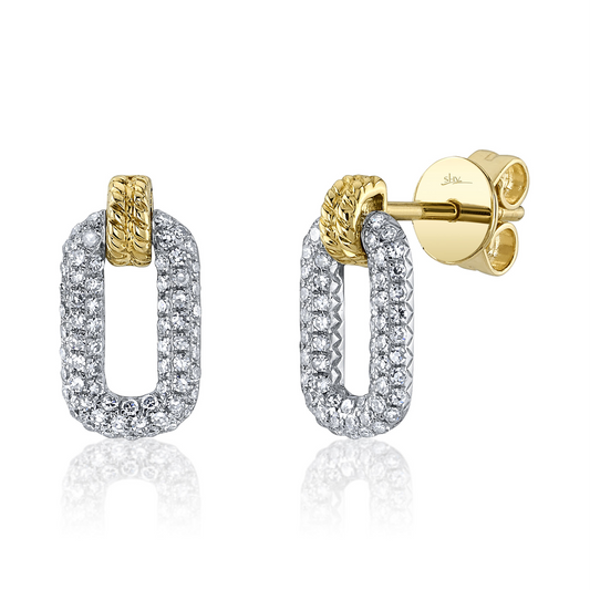 0.29Ct 14K2T Y/W Diamond Earring