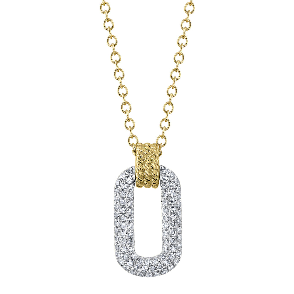 0.19Ct 14K2T Y/W Diamond Necklace