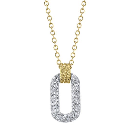 0.19Ct 14K2T Y/W Diamond Necklace