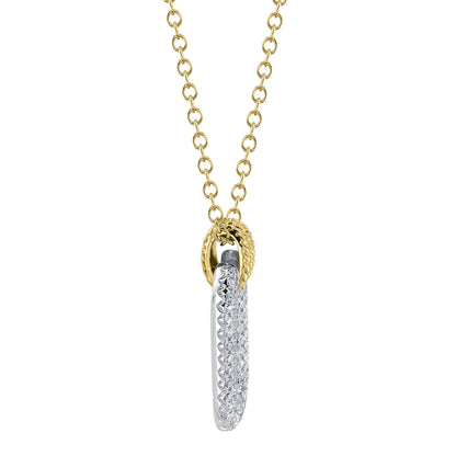 0.19Ct 14K2T Y/W Diamond Necklace