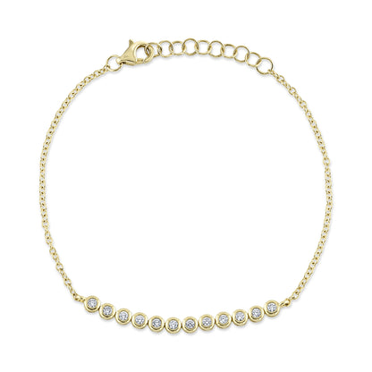 0.26Ct 14K Y/G Diamond Bezel Bracelet