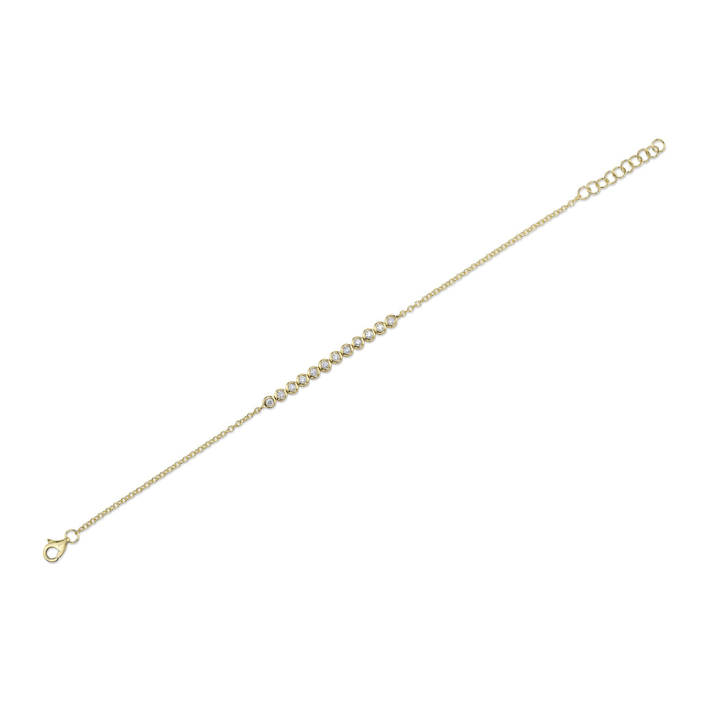 0.26Ct 14K Y/G Diamond Bezel Bracelet