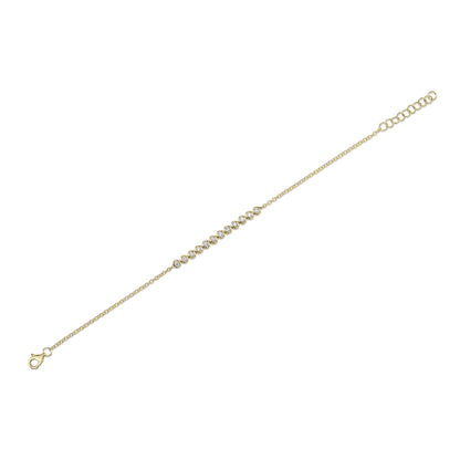 0.26Ct 14K Y/G Diamond Bezel Bracelet