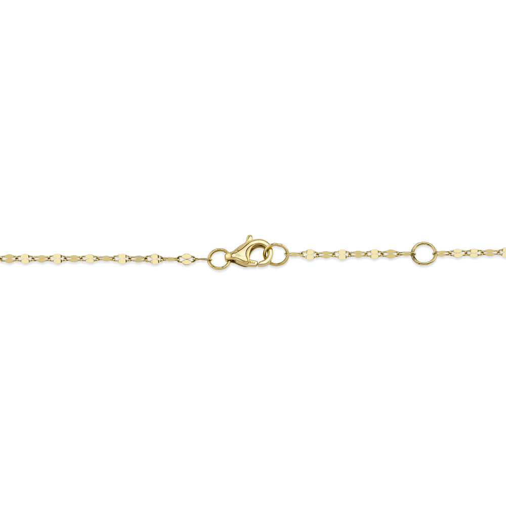 0.20Ct 14K Y/G 18" Diamonds By The Yard Sparkle Chain Necklace
