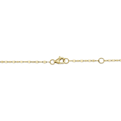0.20Ct 14K Y/G 18" Diamonds By The Yard Sparkle Chain Necklace