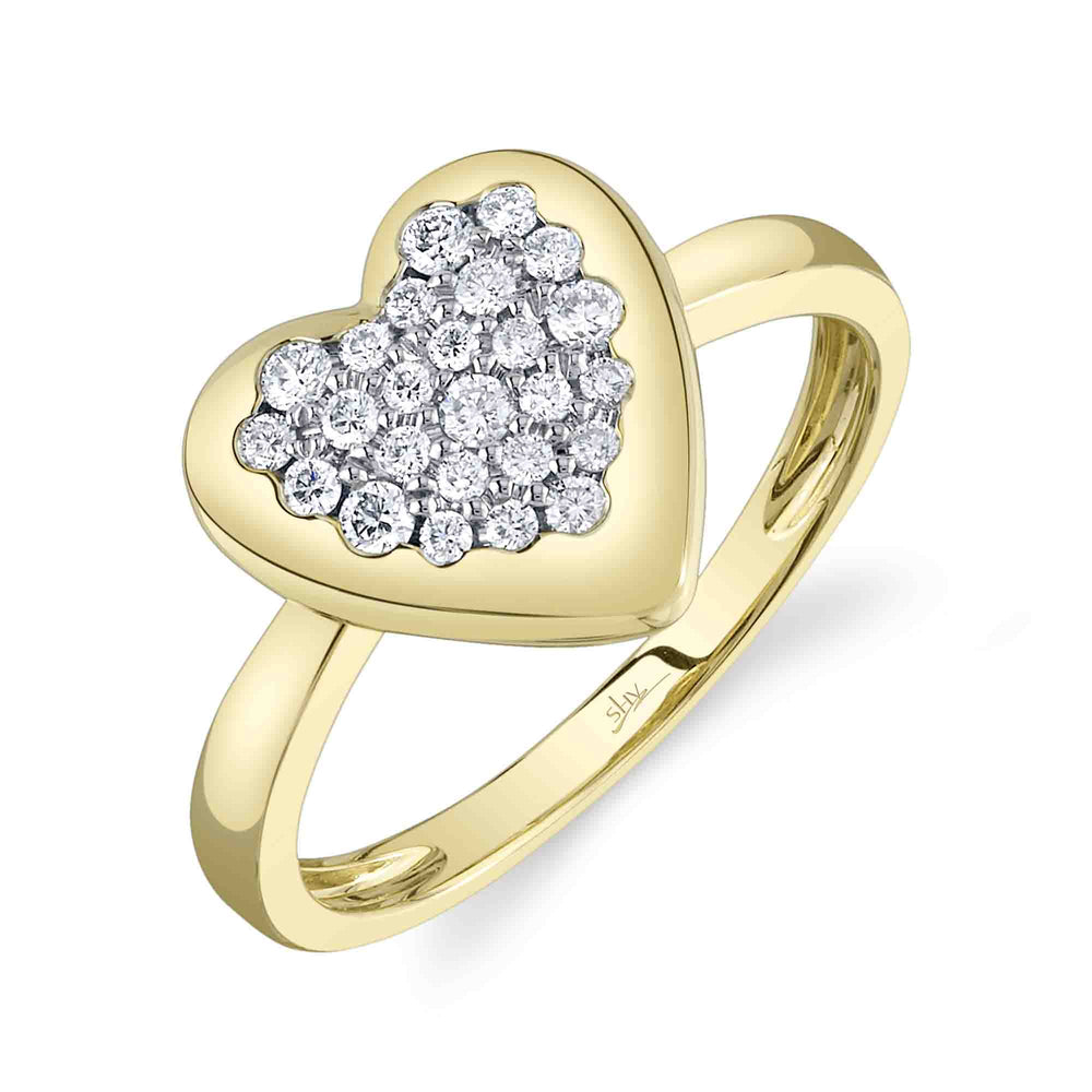 0.26Ct 14K Y/G Diamond Heart Ring