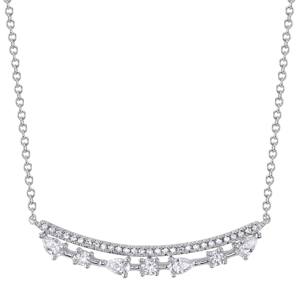 0.40Ct 14K W/G Diamond Pear Necklace