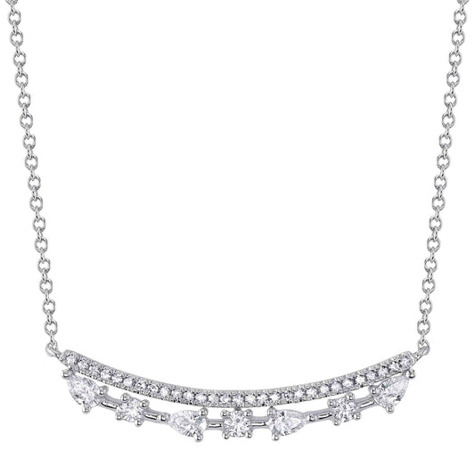 0.40Ct 14K W/G Diamond Pear Necklace