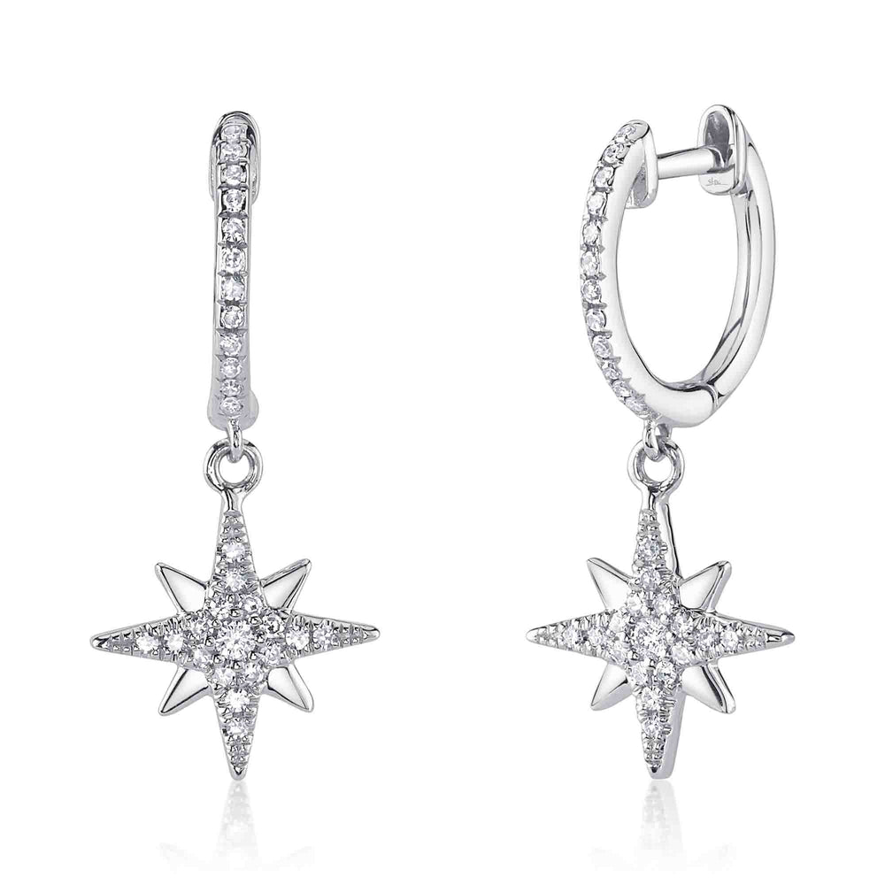 0.19Ct 14K W/G Diamond North Star Earring
