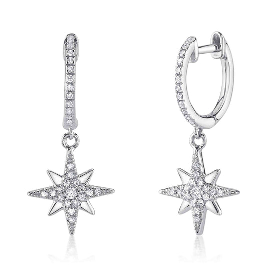 0.19Ct 14K W/G Diamond North Star Earring