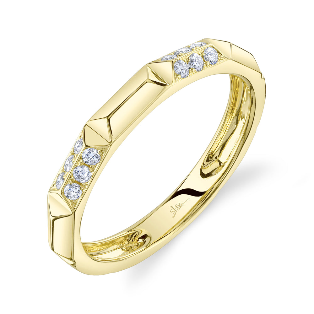 0.13Ct 14K Y/G Diamond Geo Cut Band