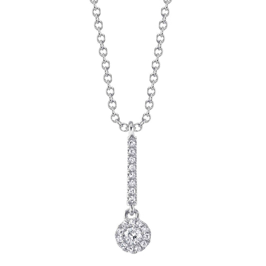 0.10Ct 14K W/G Diamond Necklace