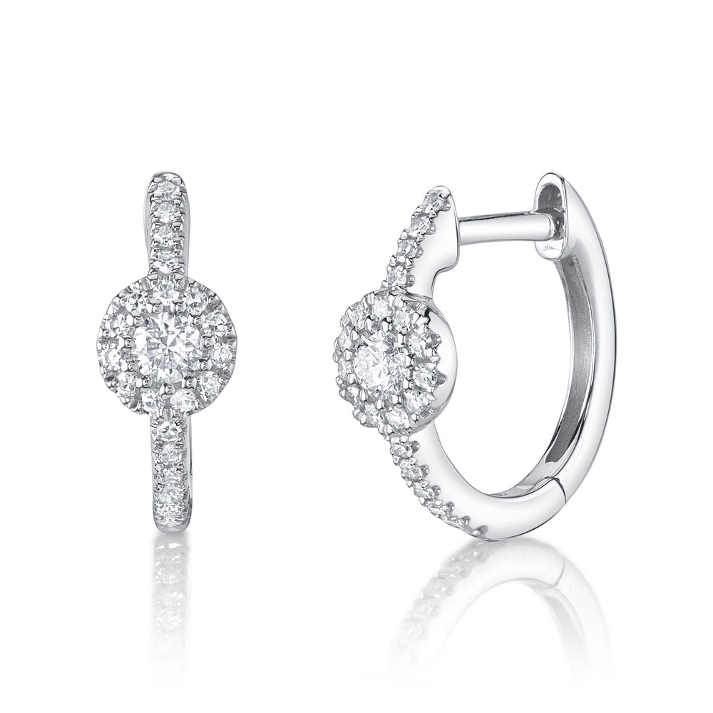 0.21Ct 14K W/G Diamond Huggie Earring