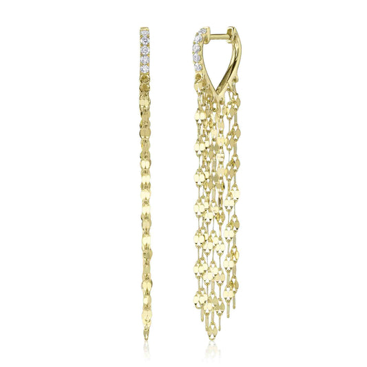 0.13Ct 14K Y/G Diamond Fringe Earring