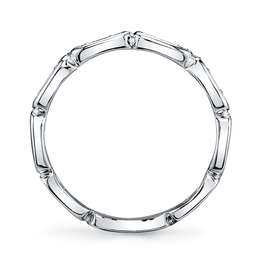 0.29Ct 14K W/G Diamond Baguette Band