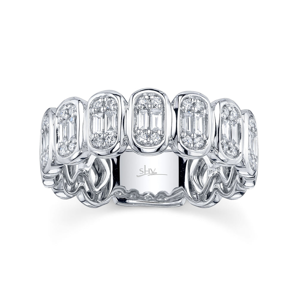 0.50Ct 14K W/G Diamond Baguette Band