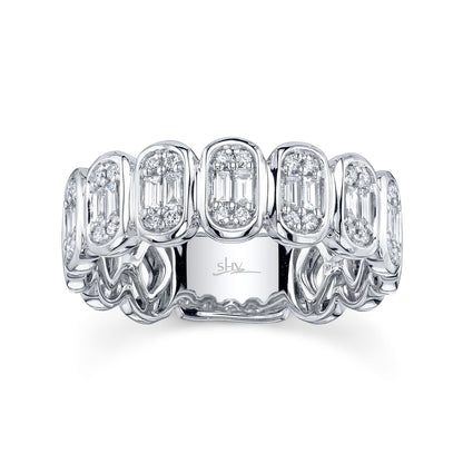 0.50Ct 14K W/G Diamond Baguette Band