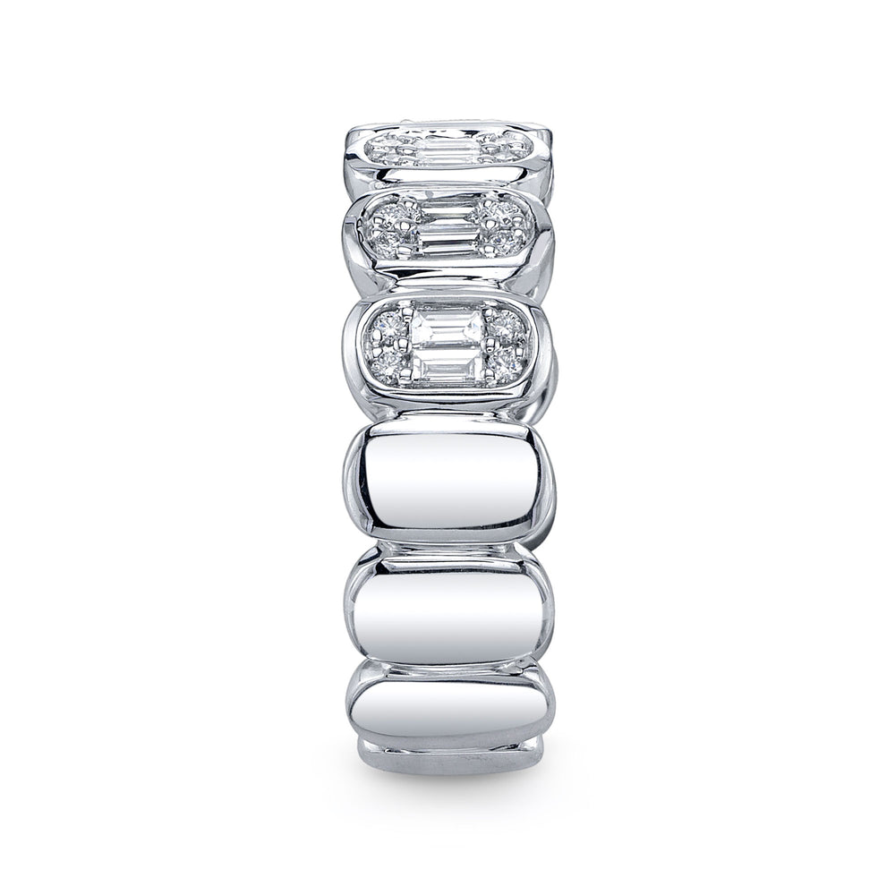 0.50Ct 14K W/G Diamond Baguette Band