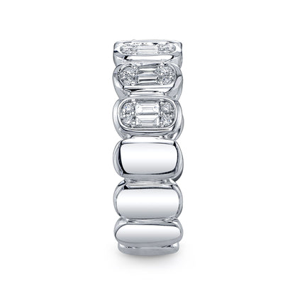 0.50Ct 14K W/G Diamond Baguette Band