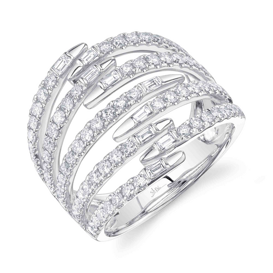 1.17Ct 14K W/G Diamond Baguette Ring