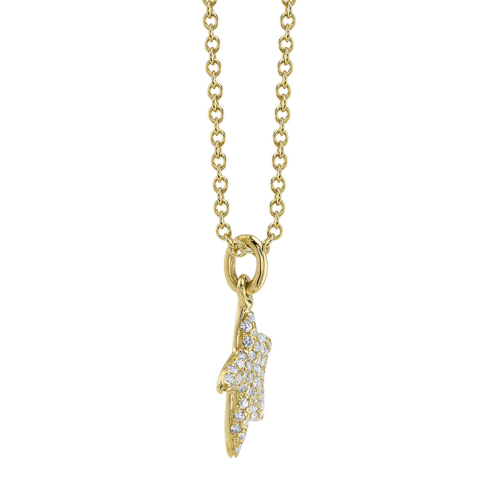 0.15Ct 14K Y/G Diamond Starfish Necklace