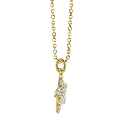 0.15Ct 14K Y/G Diamond Starfish Necklace