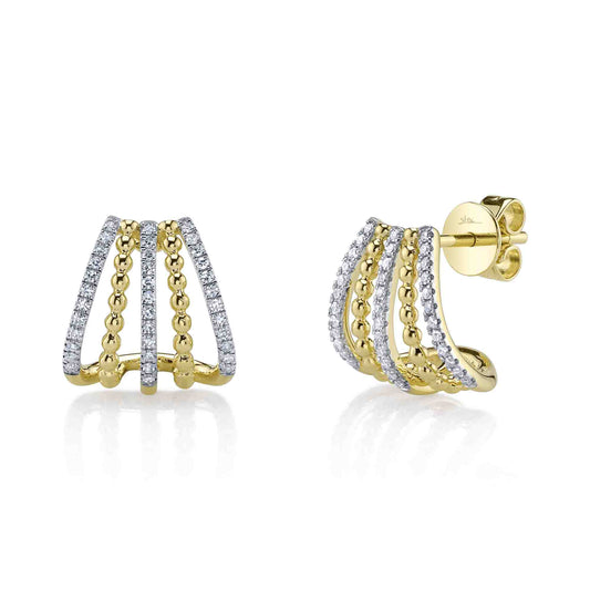 0.18Ct 14K Y/G Diamond Earring