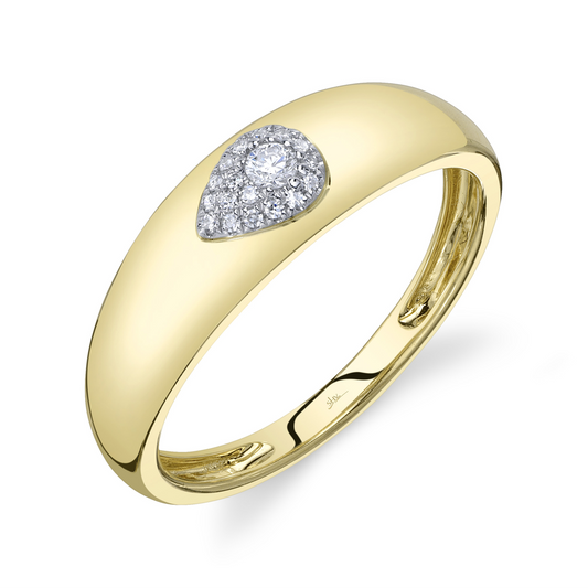 0.08Ct 14K2T Y/W Diamond Pave Ring