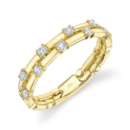 0.24Ct 14K Y/G Diamond Lady's Band