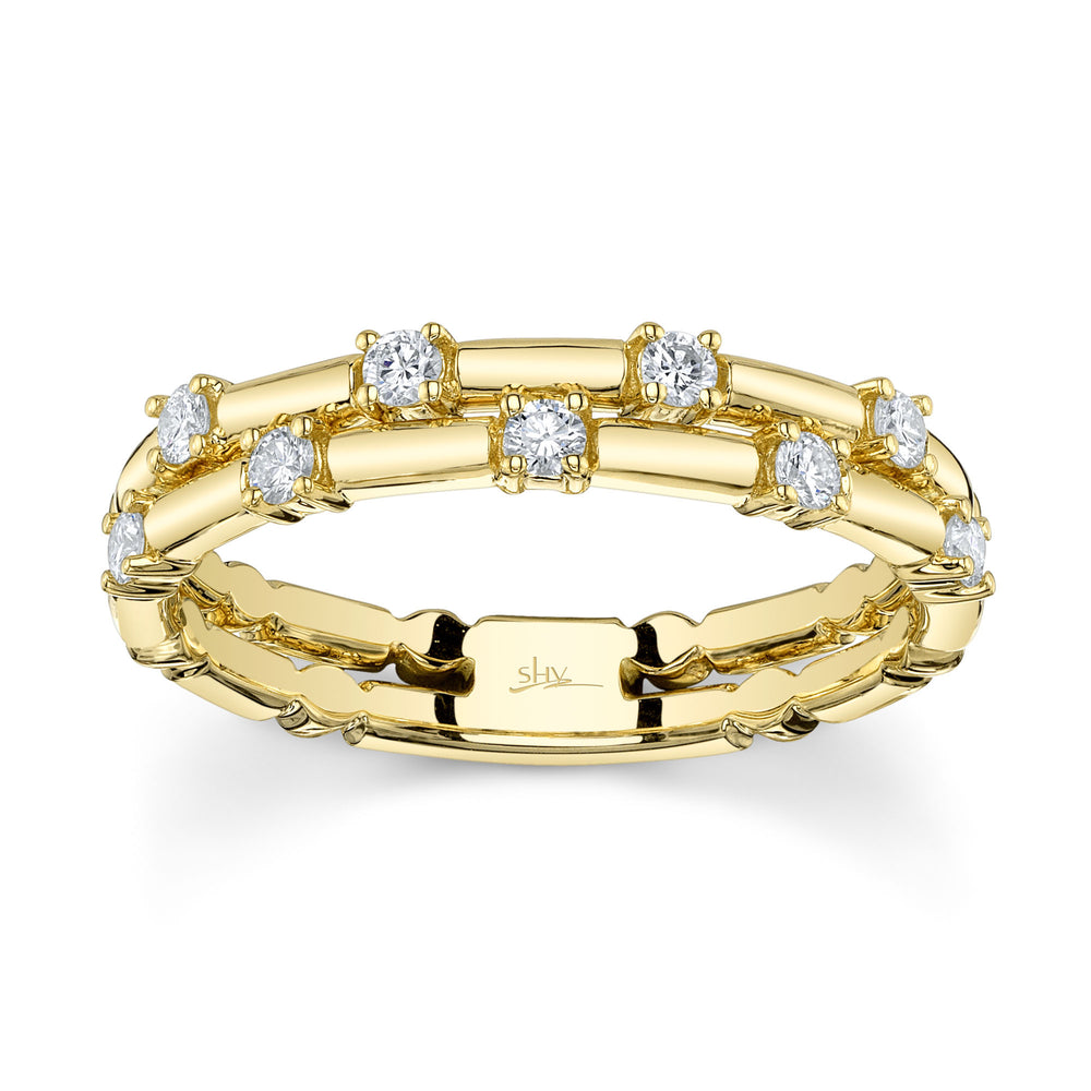 0.24Ct 14K Y/G Diamond Lady's Band