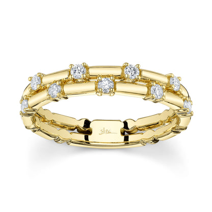 0.24Ct 14K Y/G Diamond Lady's Band